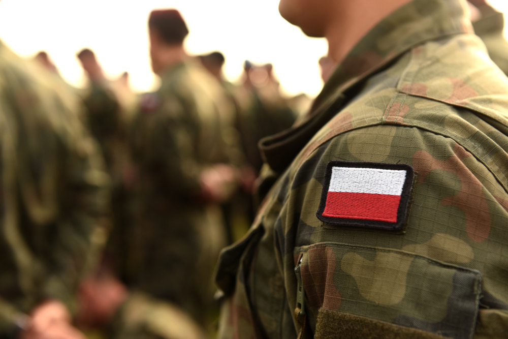 Polish,Patch,Flag,On,Soldiers,Arm.,Poland,Military,Uniform.,Poland